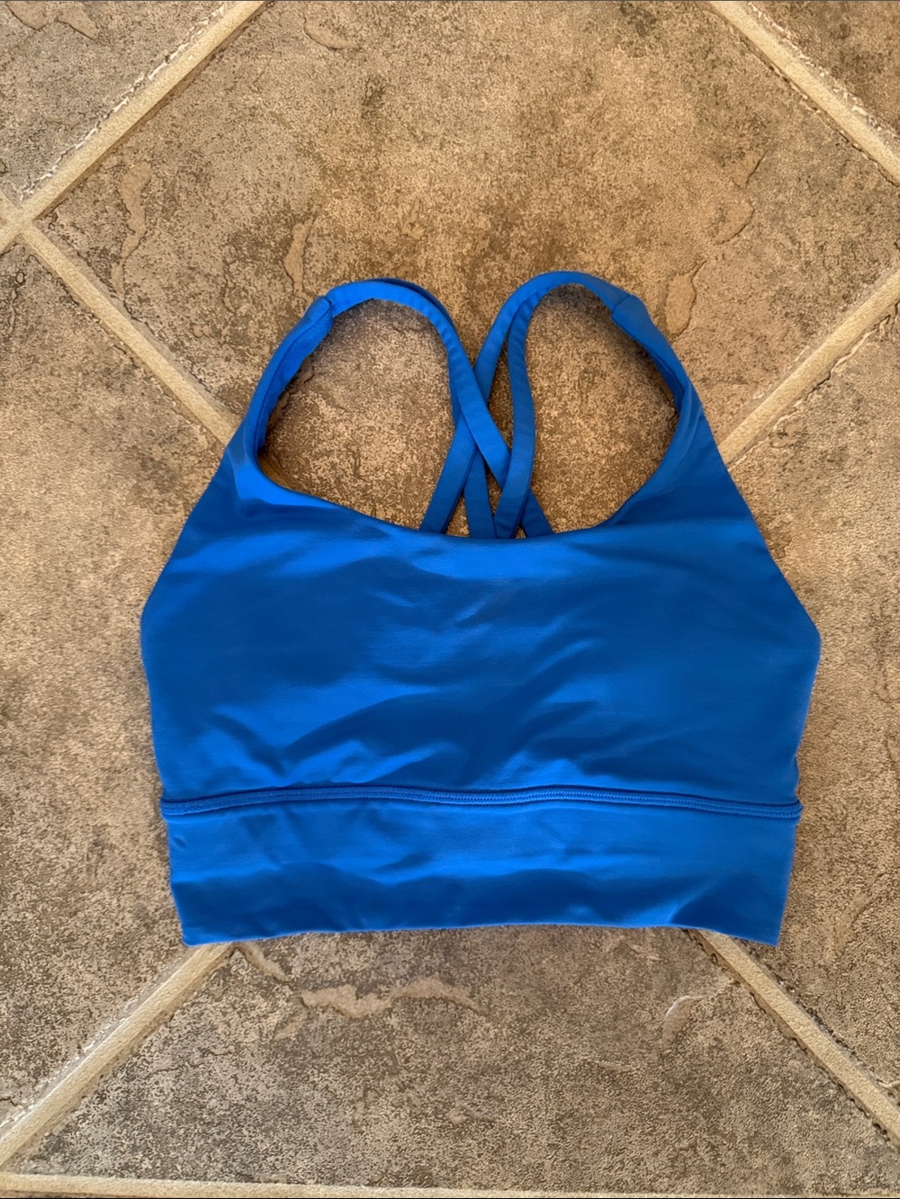Lululemon Blue Crisscross Back Sports Bra Top - Women size 2